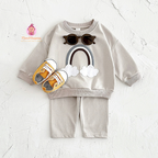 Ensemble de survêtement Arc-en-ciel pour bébé et enfant