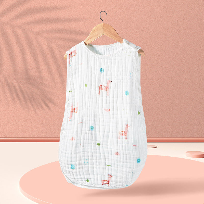 Gigoteuse bébé en gaze de coton sans manches - Mum&Choupinou #