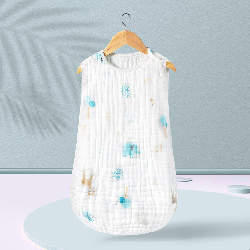 Gigoteuse bébé en gaze de coton sans manches - Mum&Choupinou #