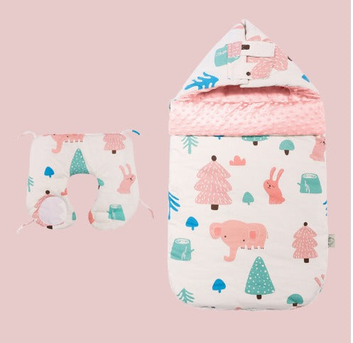 Gigoteuse d'hiver à capuche + petit oreiller bébé - Mum&Choupinou #