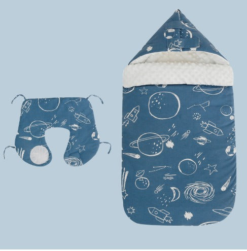 Gigoteuse d'hiver à capuche + petit oreiller bébé - Mum&Choupinou #