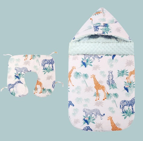 Gigoteuse d'hiver à capuche + petit oreiller bébé - Mum&Choupinou #