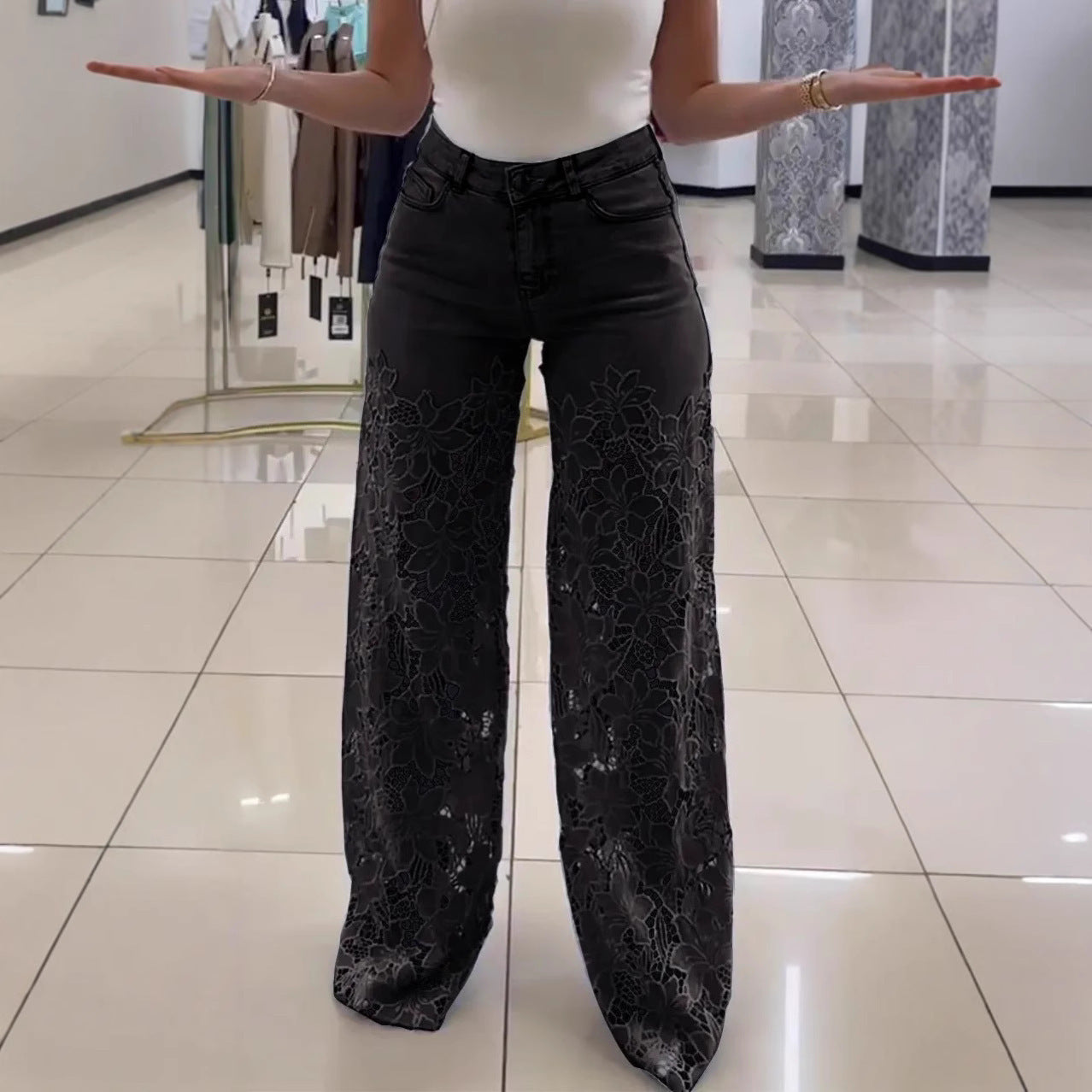 Jean palazzo taille haute - Mum&Choupinou #