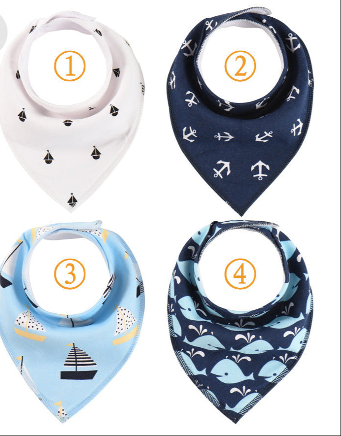 Lot de 4 bavoirs bandana pour bébé - Mum&Choupinou #