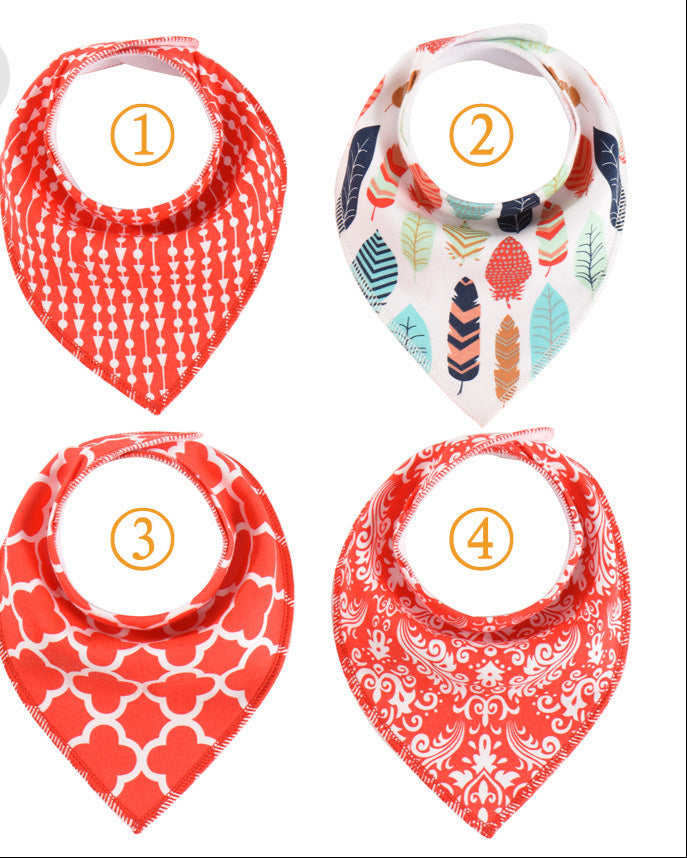 Lot de 4 bavoirs bandana pour bébé - Mum&Choupinou #