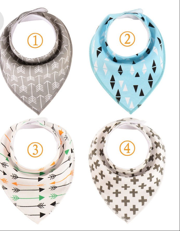 Lot de 4 bavoirs bandana pour bébé - Mum&Choupinou #