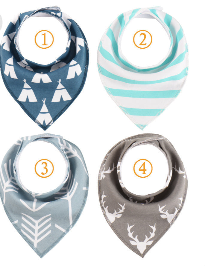 Lot de 4 bavoirs bandana pour bébé - Mum&Choupinou #