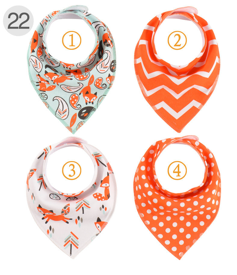 Lot de 4 bavoirs bandana pour bébé - Mum&Choupinou #