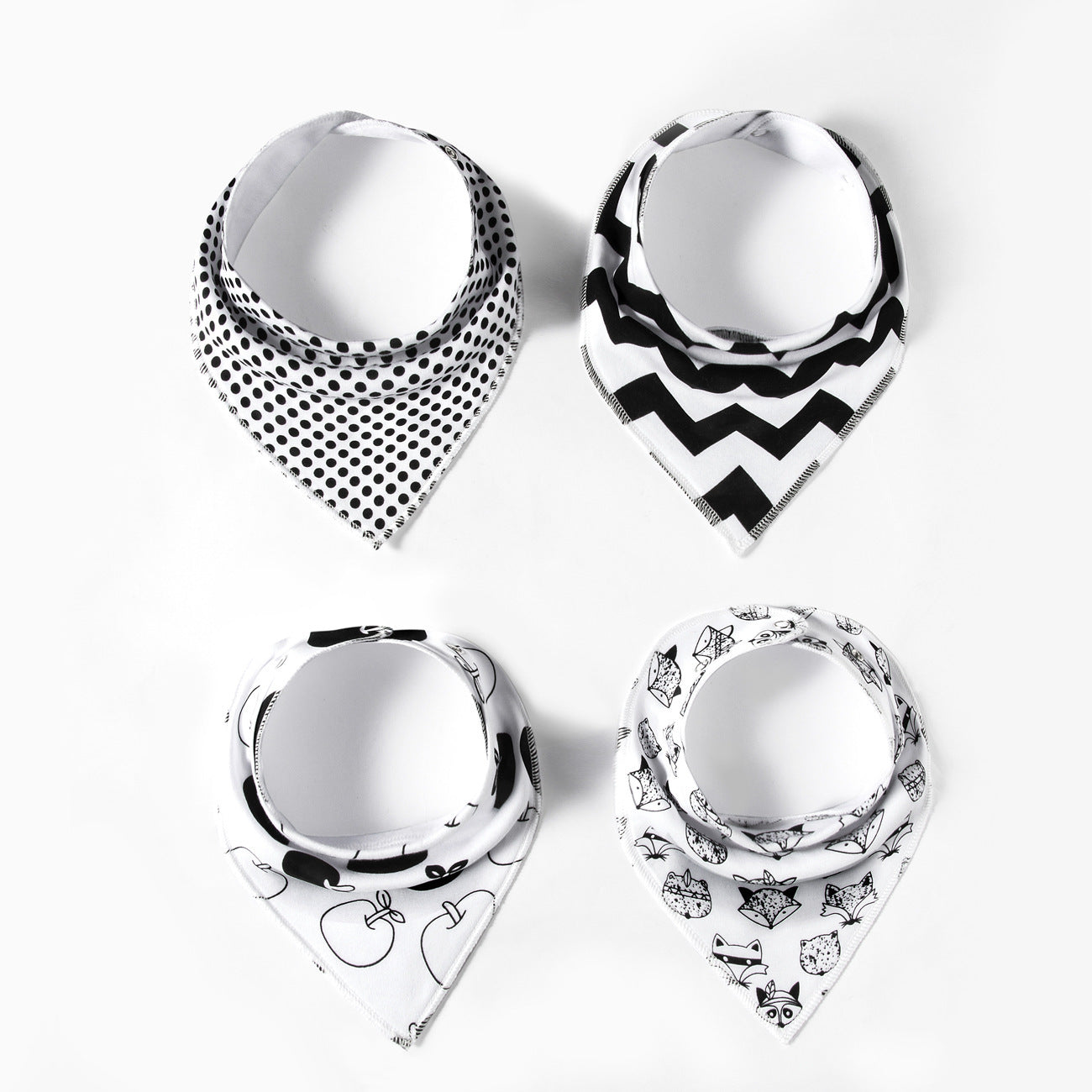Lot de 4 bavoirs bandana pour bébé - Mum&Choupinou #