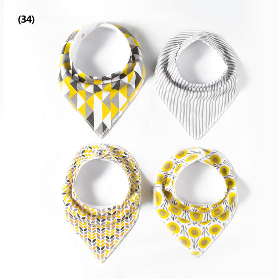 Lot de 4 bavoirs bandana pour bébé - Mum&Choupinou #