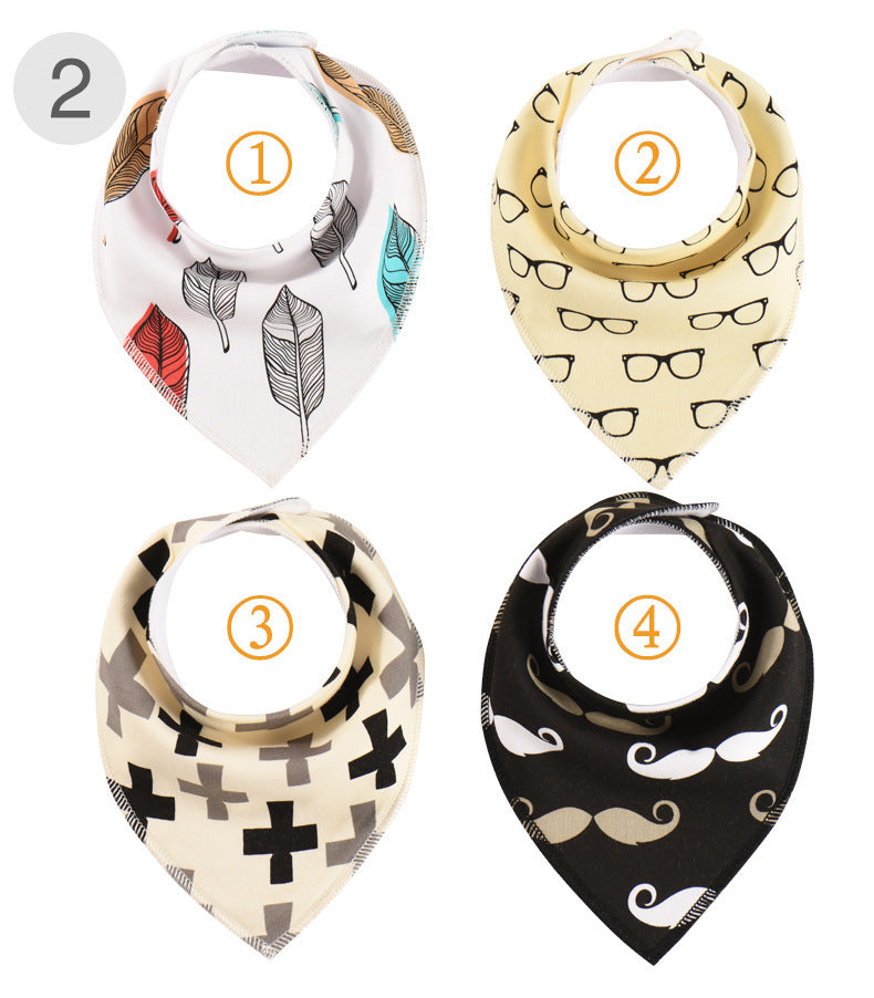 Lot de 4 bavoirs bandana pour bébé - Mum&Choupinou #