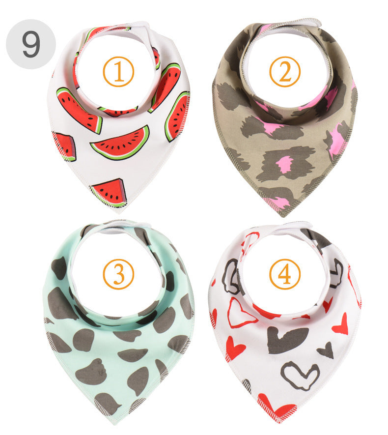 Lot de 4 bavoirs bandana pour bébé - Mum&Choupinou #