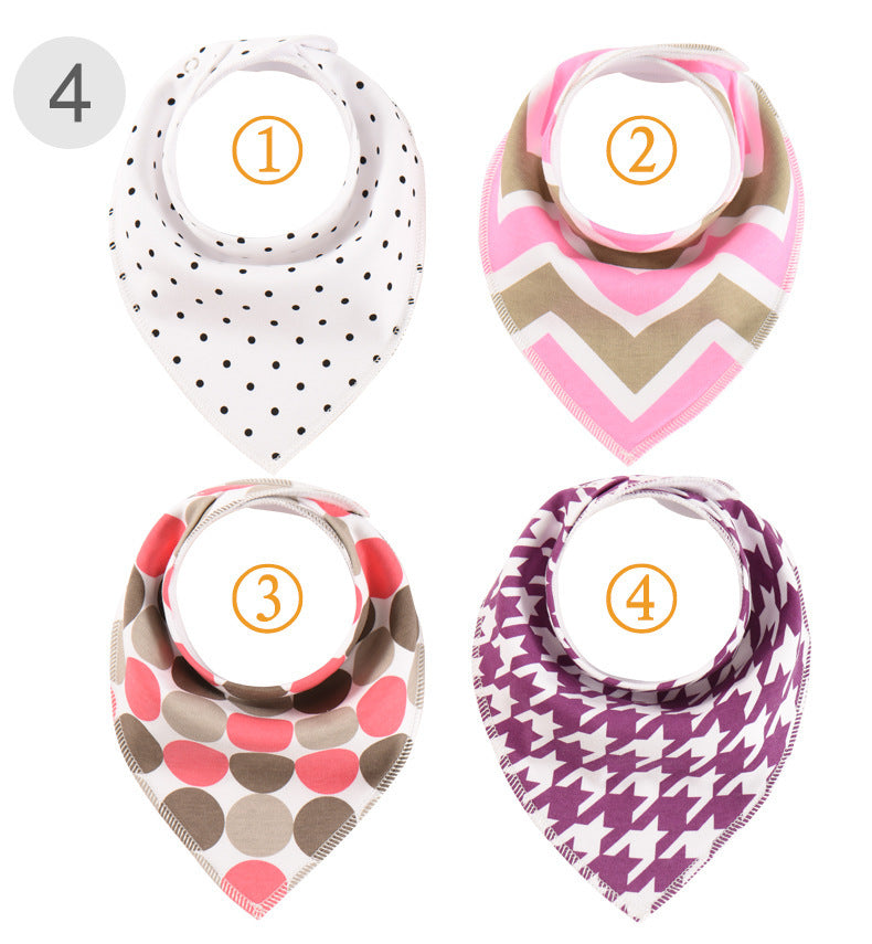 Lot de 4 bavoirs bandana pour bébé - Mum&Choupinou #