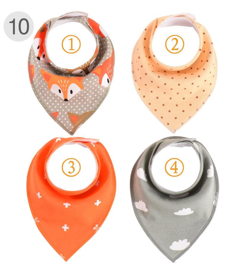 Lot de 4 bavoirs bandana pour bébé - Mum&Choupinou #