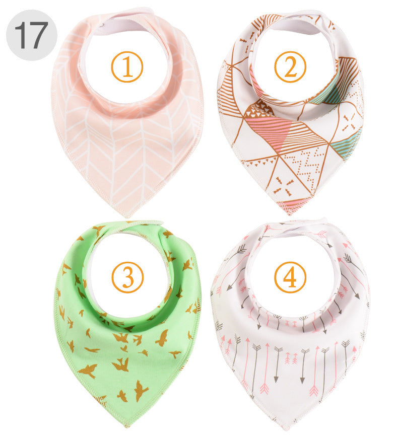 Lot de 4 bavoirs bandana pour bébé - Mum&Choupinou #