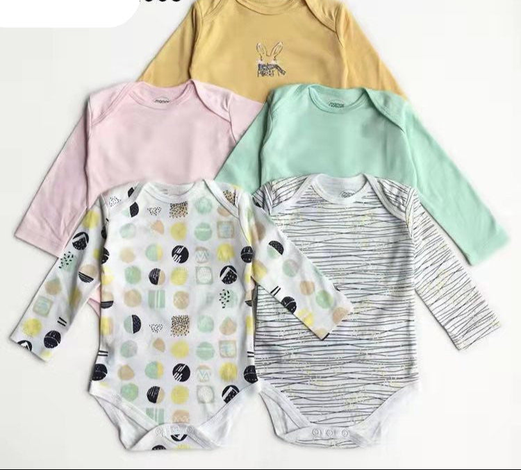 Lot de 5 bodies manches longues pour bébé - Mum&Choupinou #