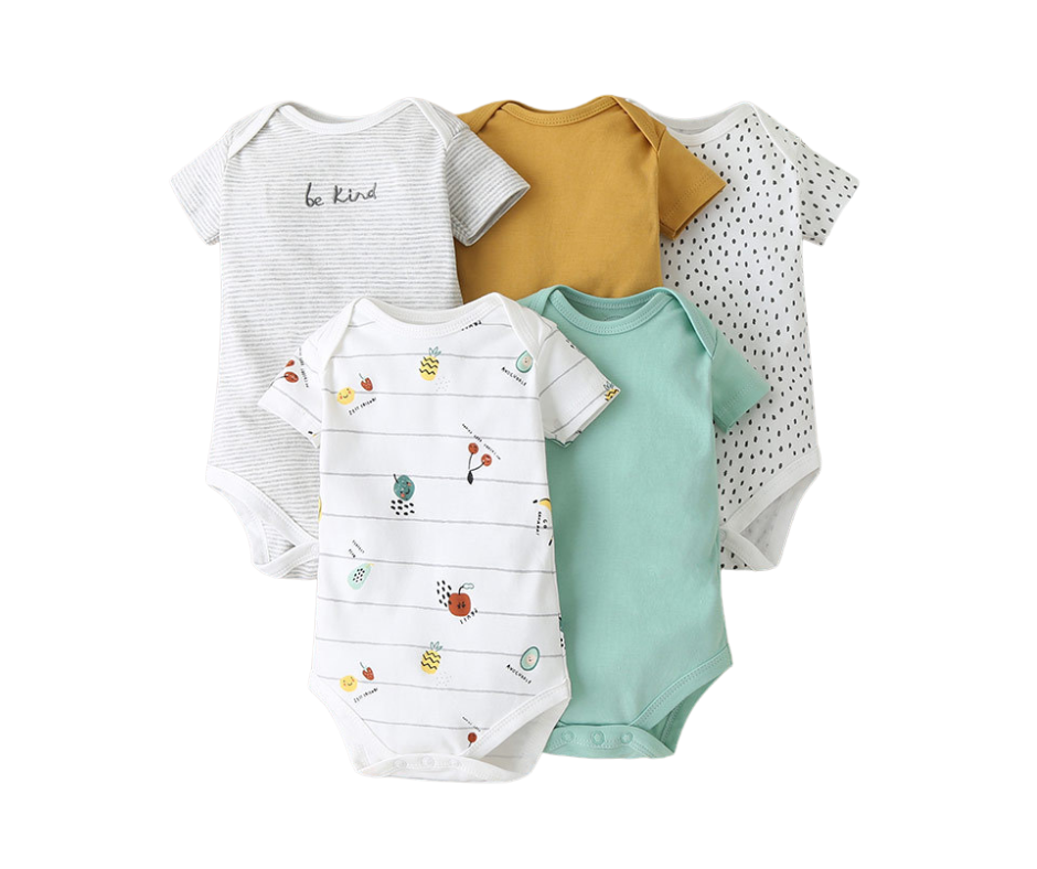 Lot de 5 bodies pour bébé - Mum&Choupinou #