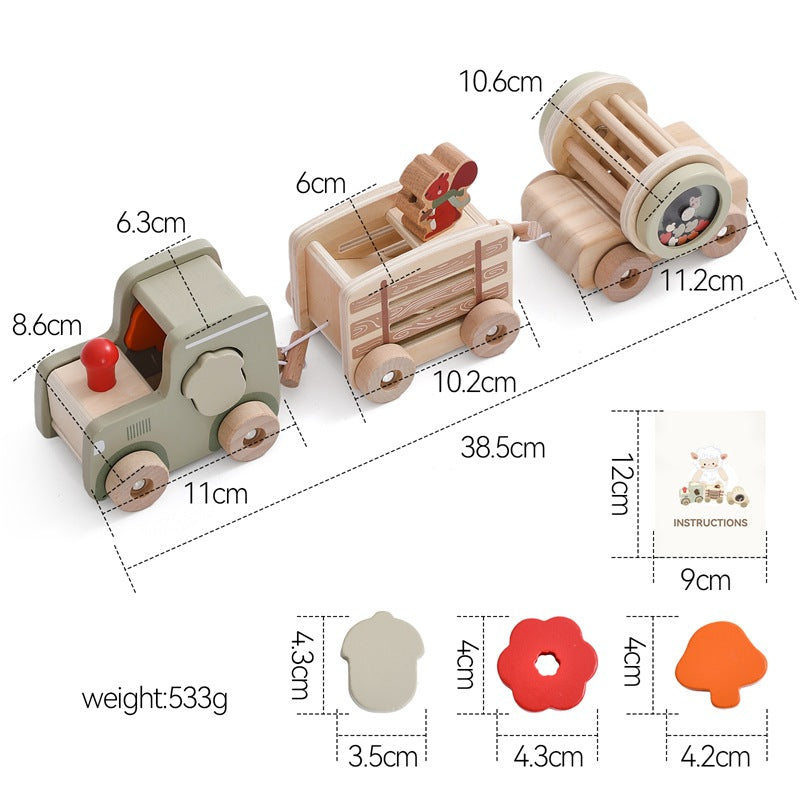 Puzzle-train en bois pour enfant