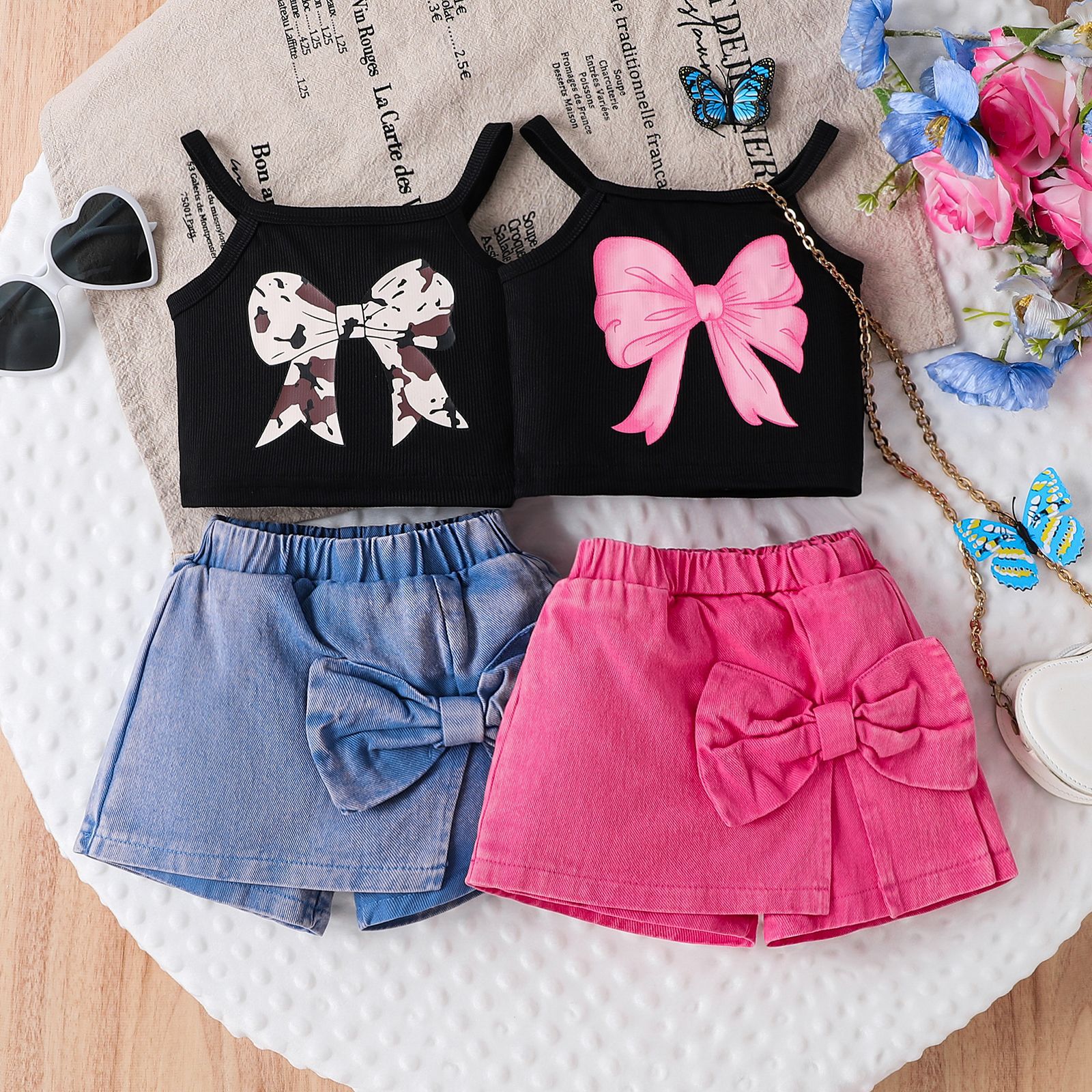 Ensemble haut bretelles et pantajupe