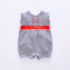 Petite combi à rayure pour bébé fille 
