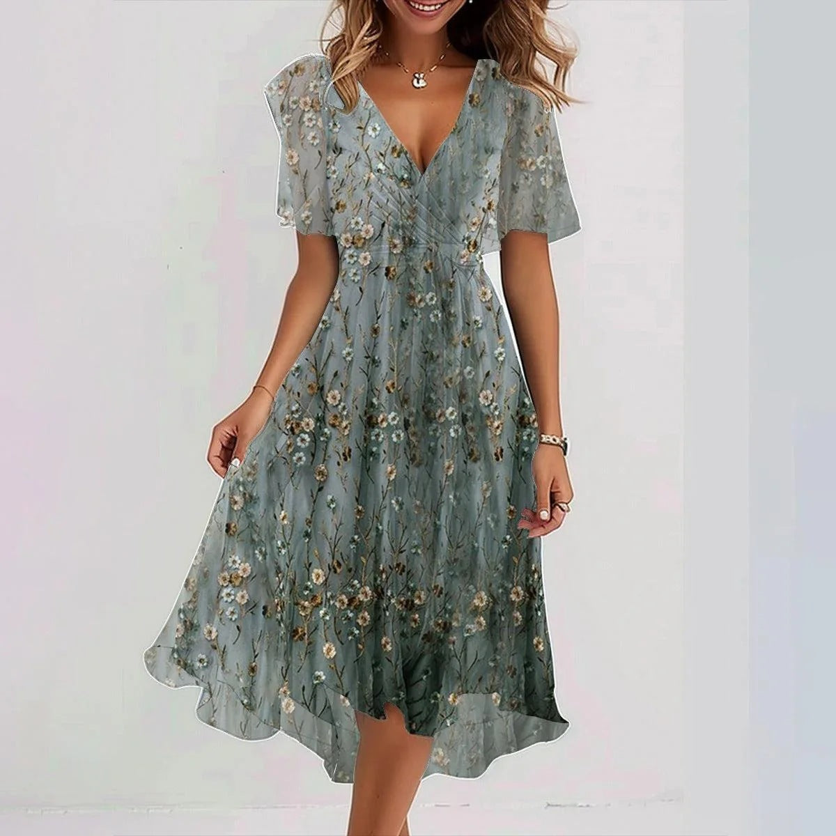 Robe d'été en mousseline de soie 