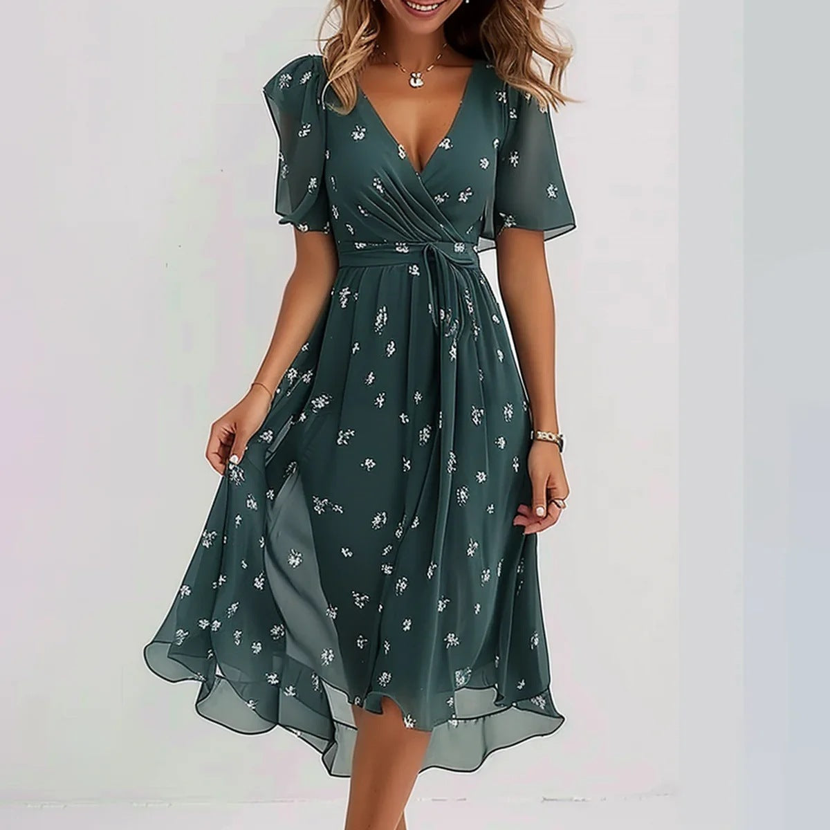Robe d'été en mousseline de soie 