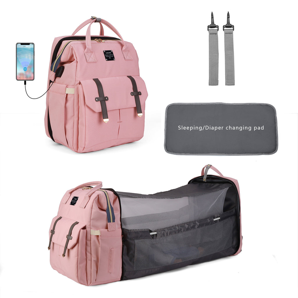 Sac à langer avec matelas intégré et accessoires - Mum&Choupinou #