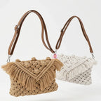 Sac bohème en macramé avec franges