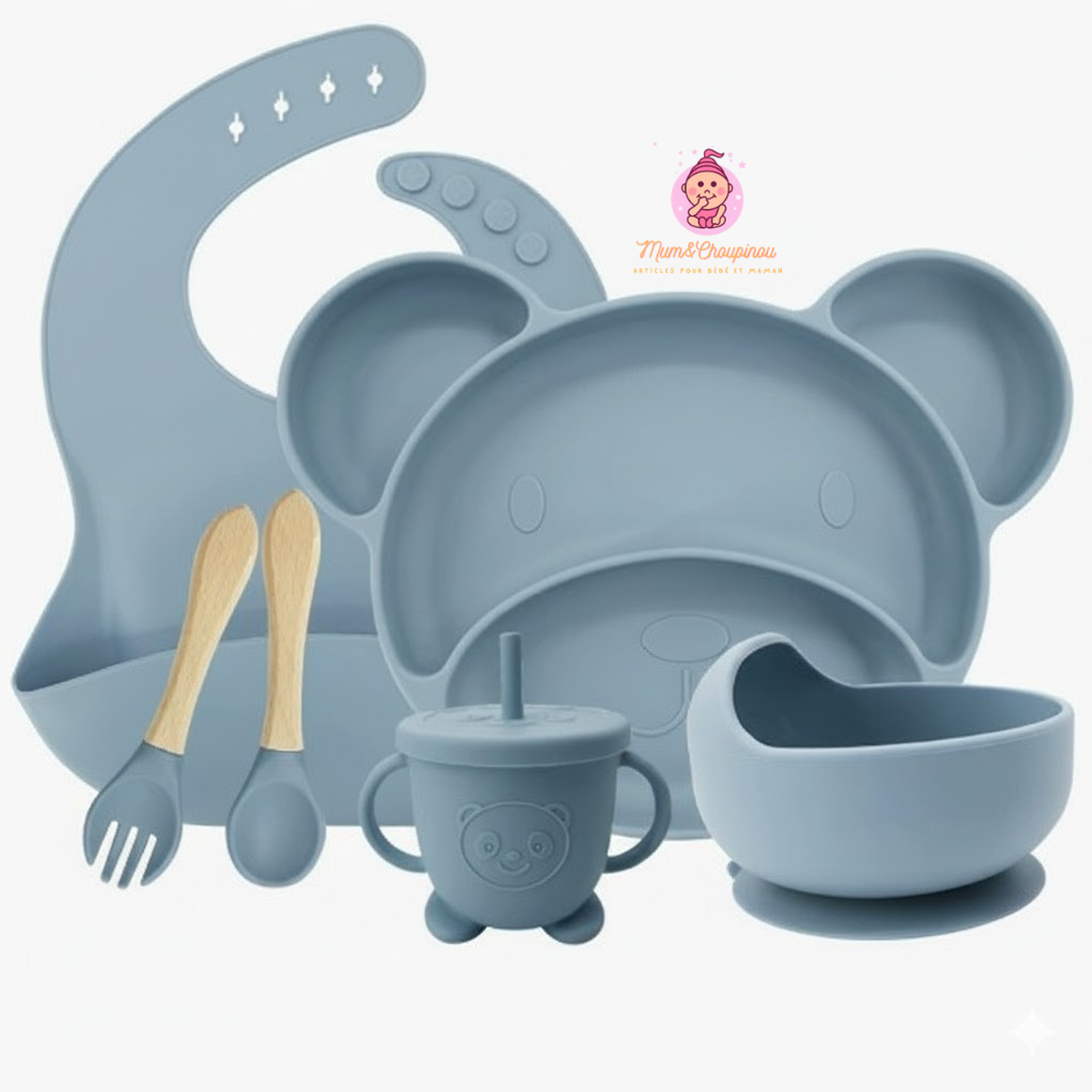 Kit de couverts bébé en silicone alimentaire