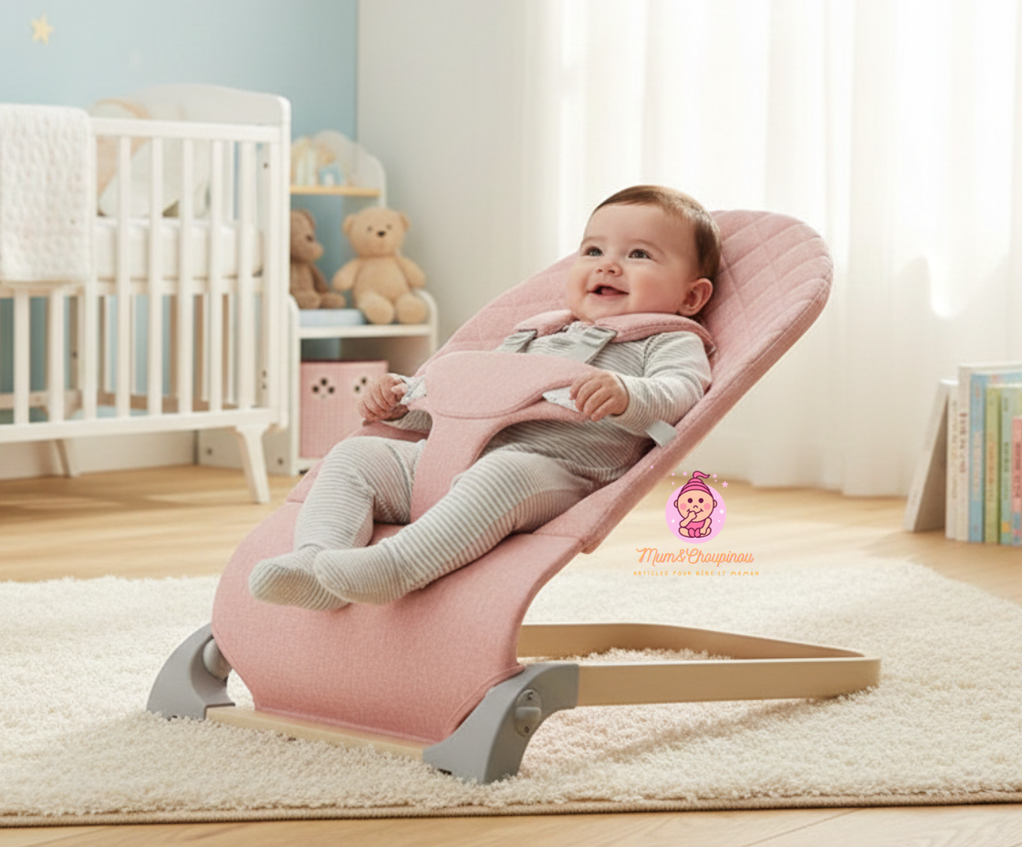 Transat bébé avec support finition bois