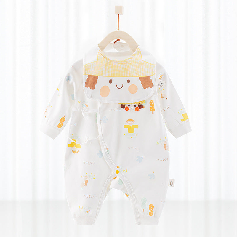 Barboteuse bébé avec bavoir