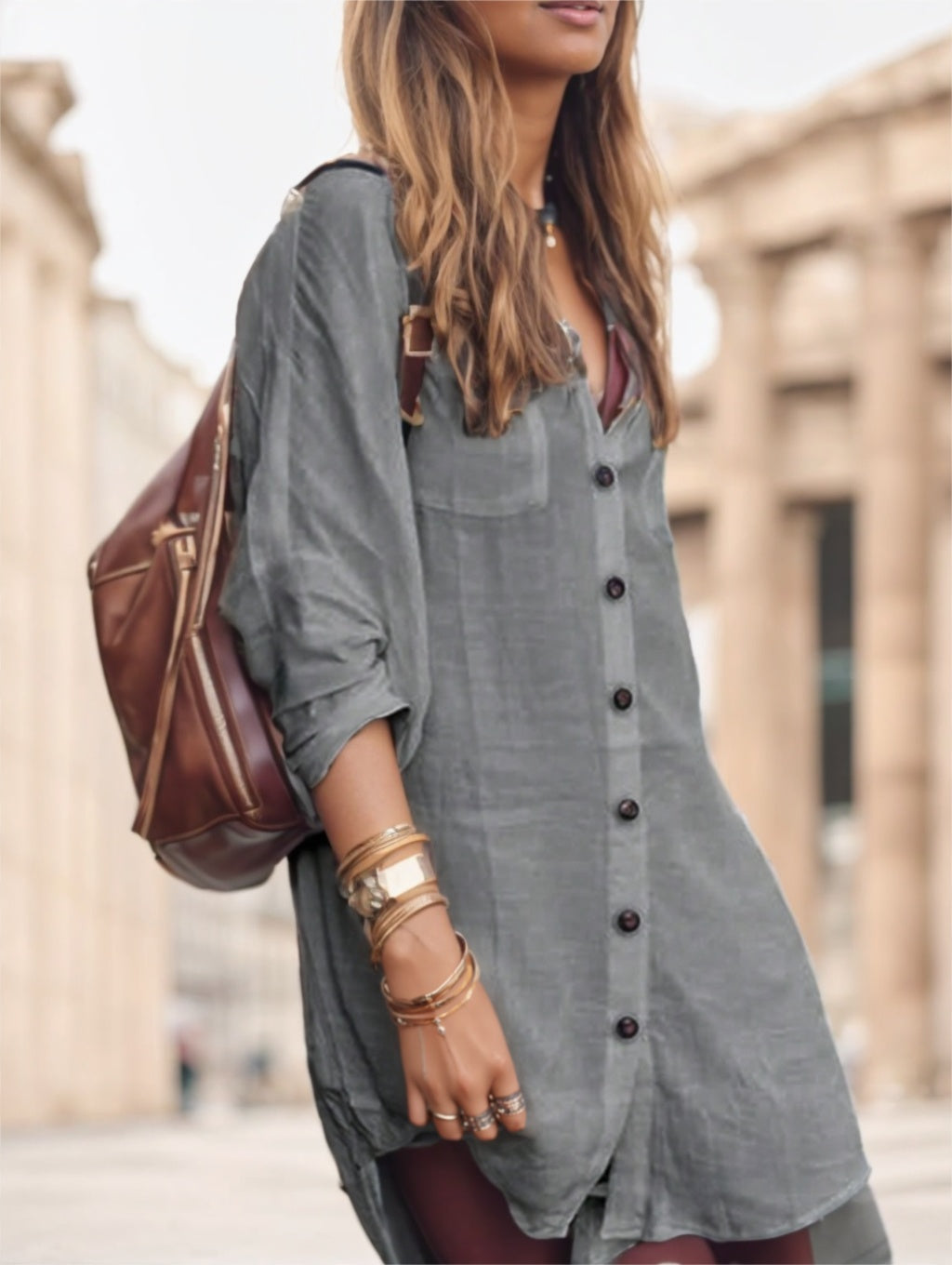 Tunique longue semi-transparente pour femme