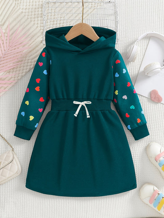 Robe à capuche trapèze pour filles