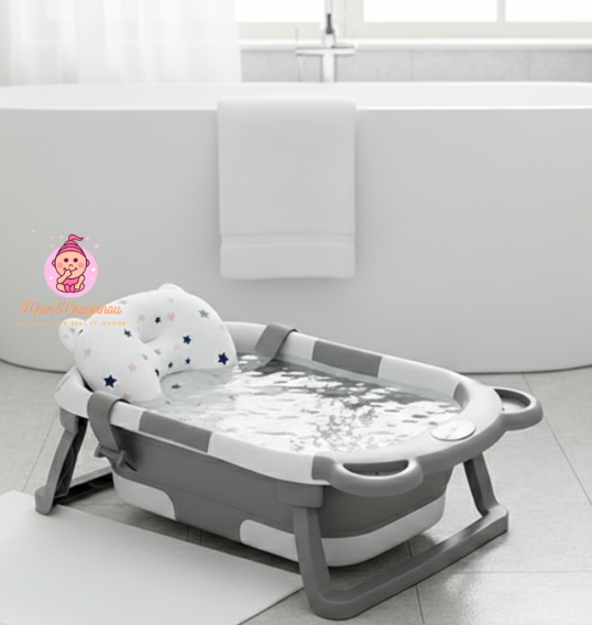 Baignoire bébé pliable avec thermomètre intégré