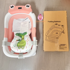 Baignoire bébé pliable Grenouille avec coussin de bain
