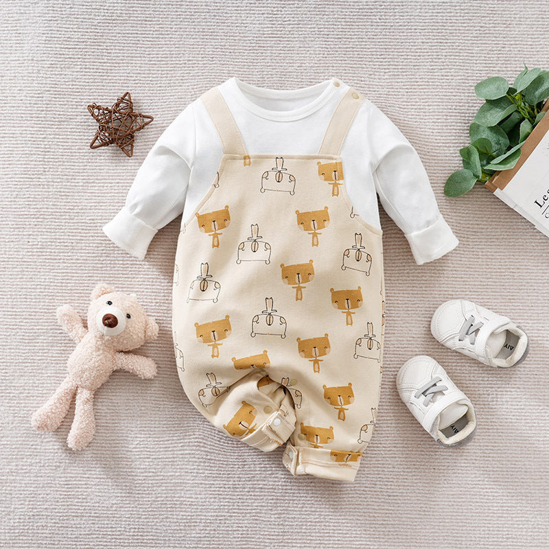 Combinaison bébé faux deux pièces