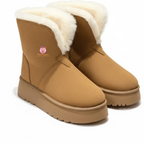 Bottes fourrées à plateforme femme