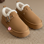 Bottines plates fourrées pour femme