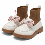 Bottines vernies à nœud pour fille