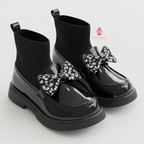 Bottines vernies à nœud pour fille