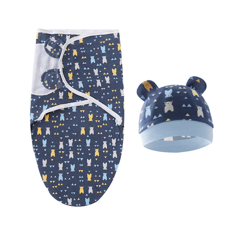 Couverture d'emmaillotage avec bonnet