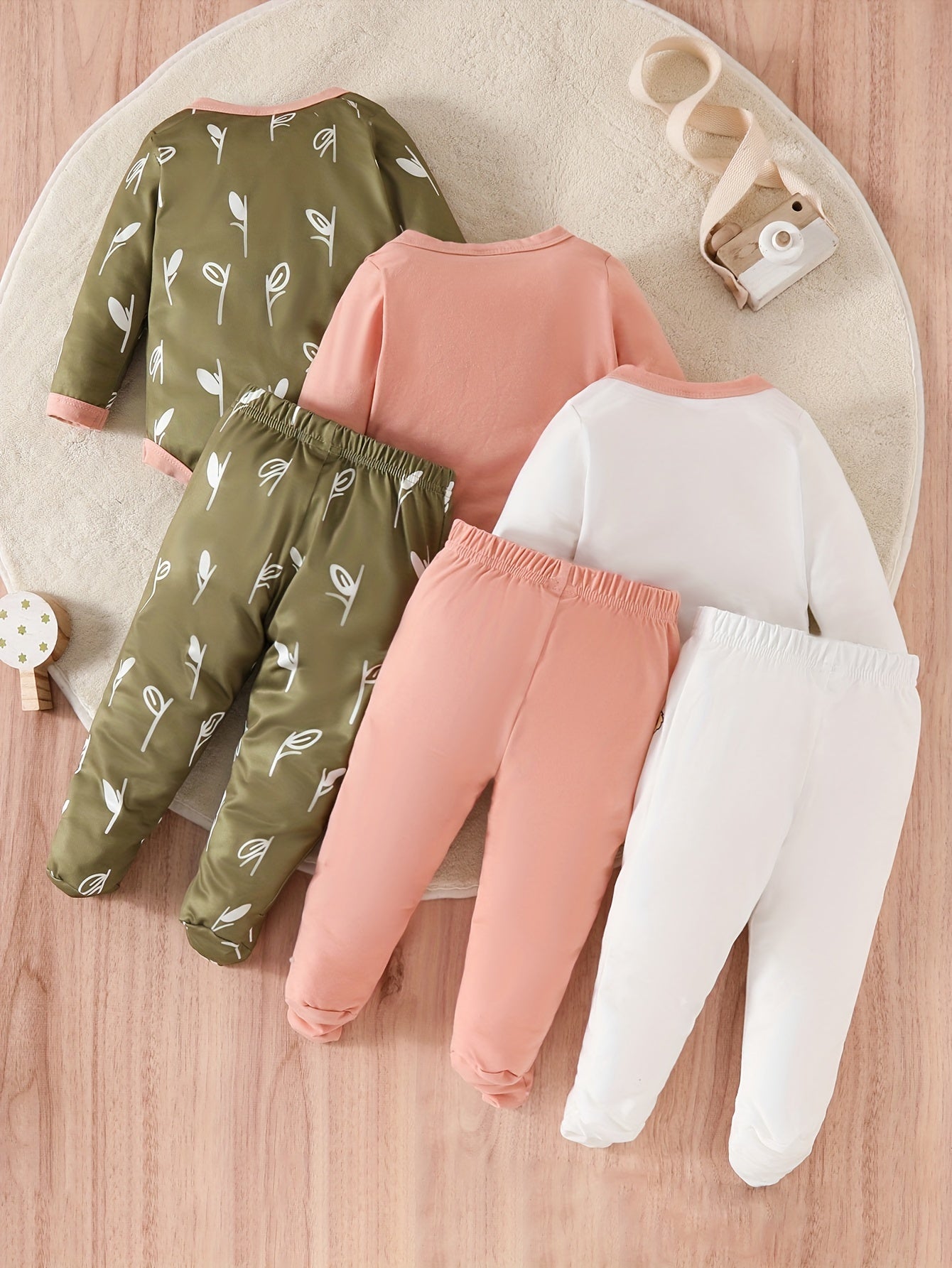 3 ensembles de body pour fille en coton + pantalons