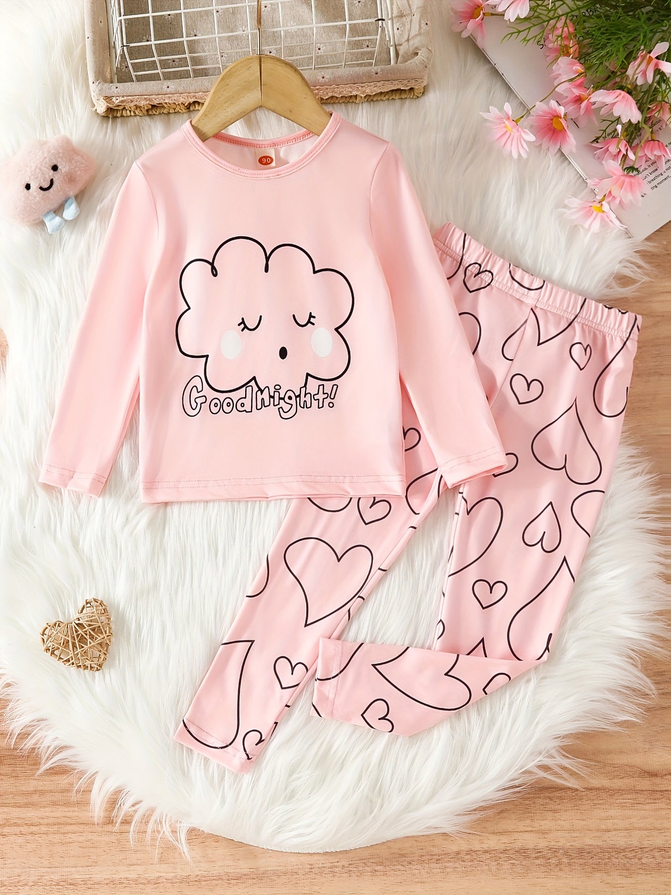 Pyjama 2 pièces à motif Nuage pour fille