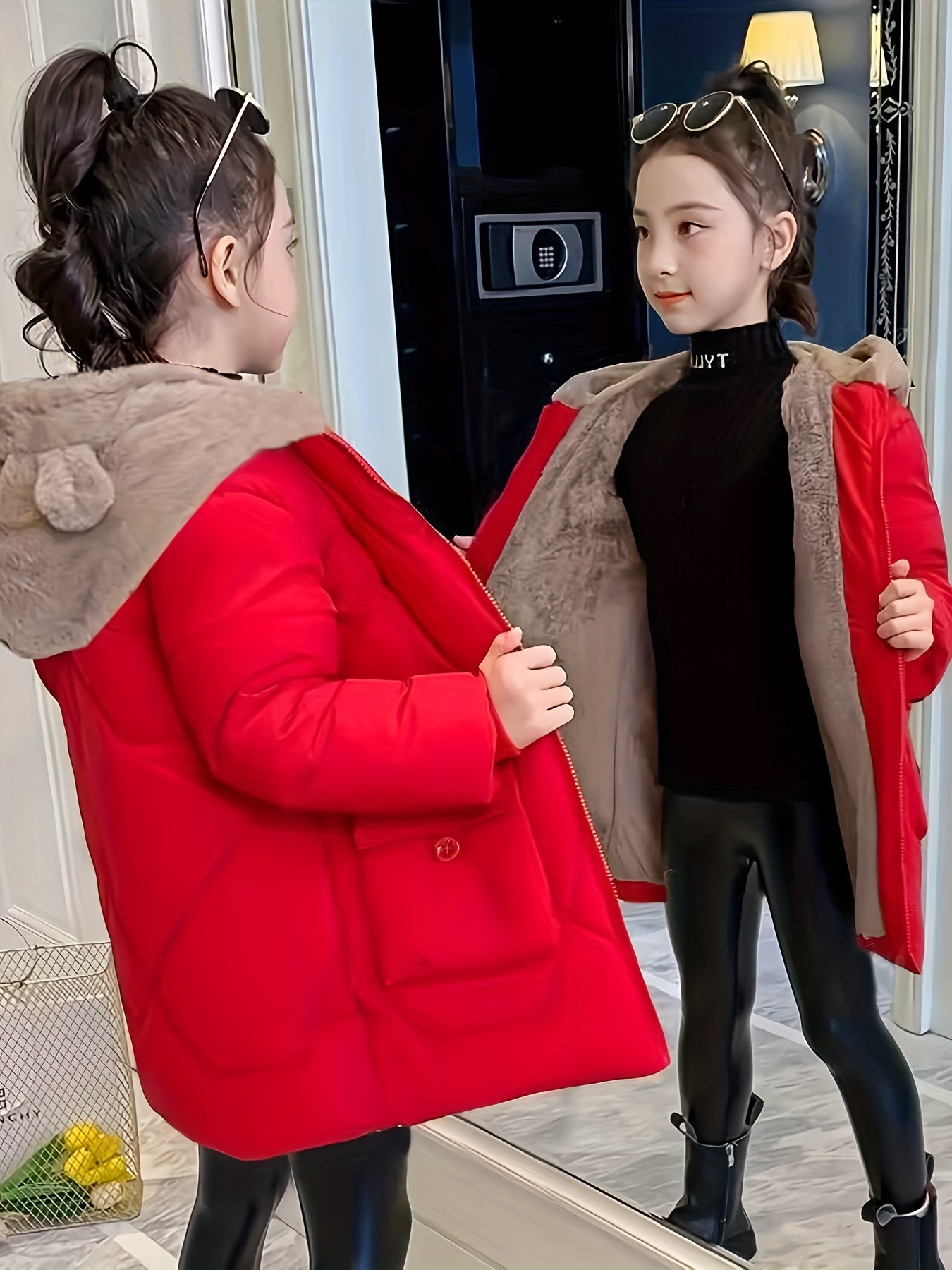 Parka d'hiver pour filles avec capuche