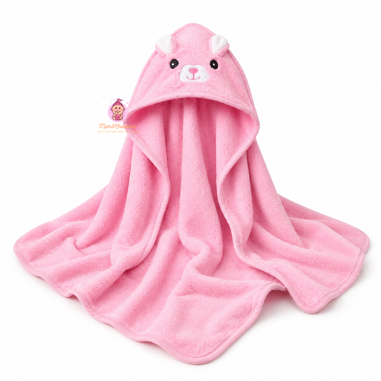 Serviette de bain douce avec cape pour bébé