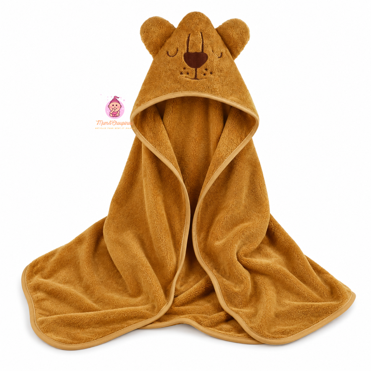 Serviette de bain douce avec cape pour bébé