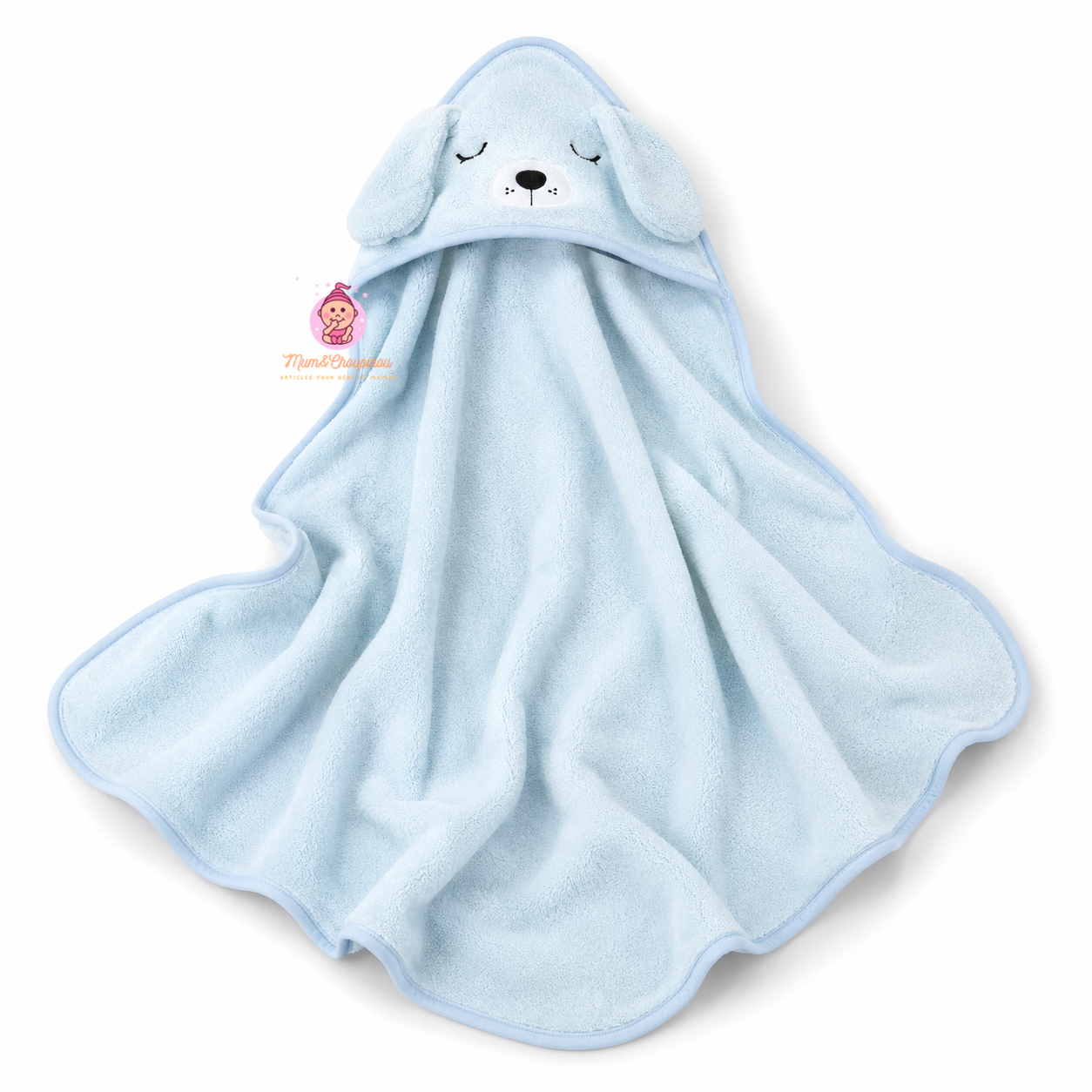 Serviette de bain douce avec cape pour bébé