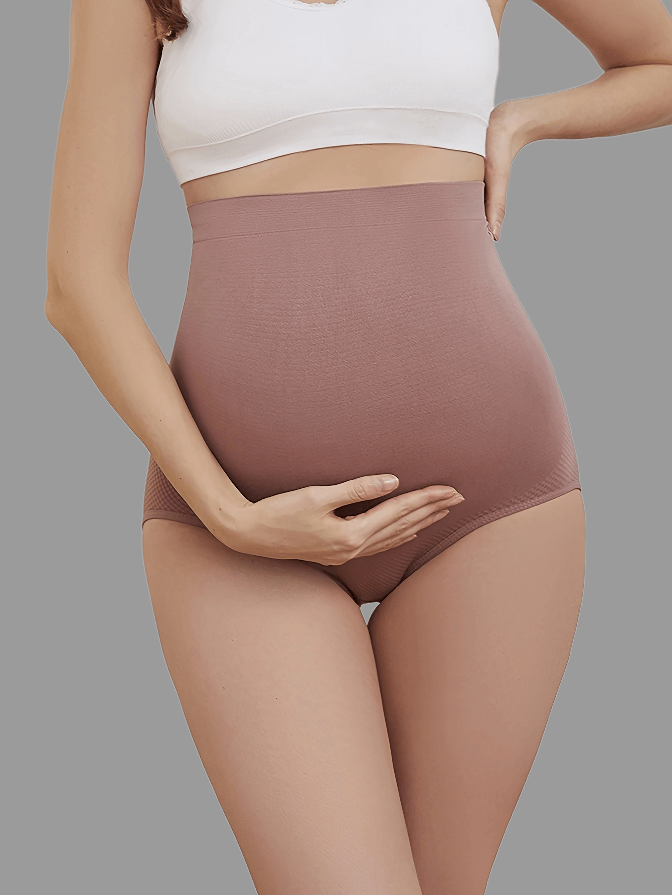 Ensemble de 5 culottes extensibles de maternité taille haute pour femmes enceintes