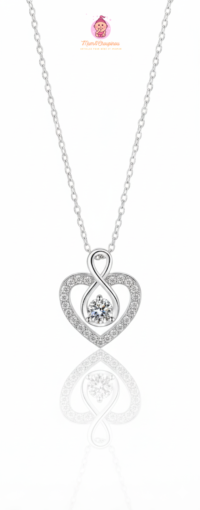 Collier avec pendentif Cœur Infini