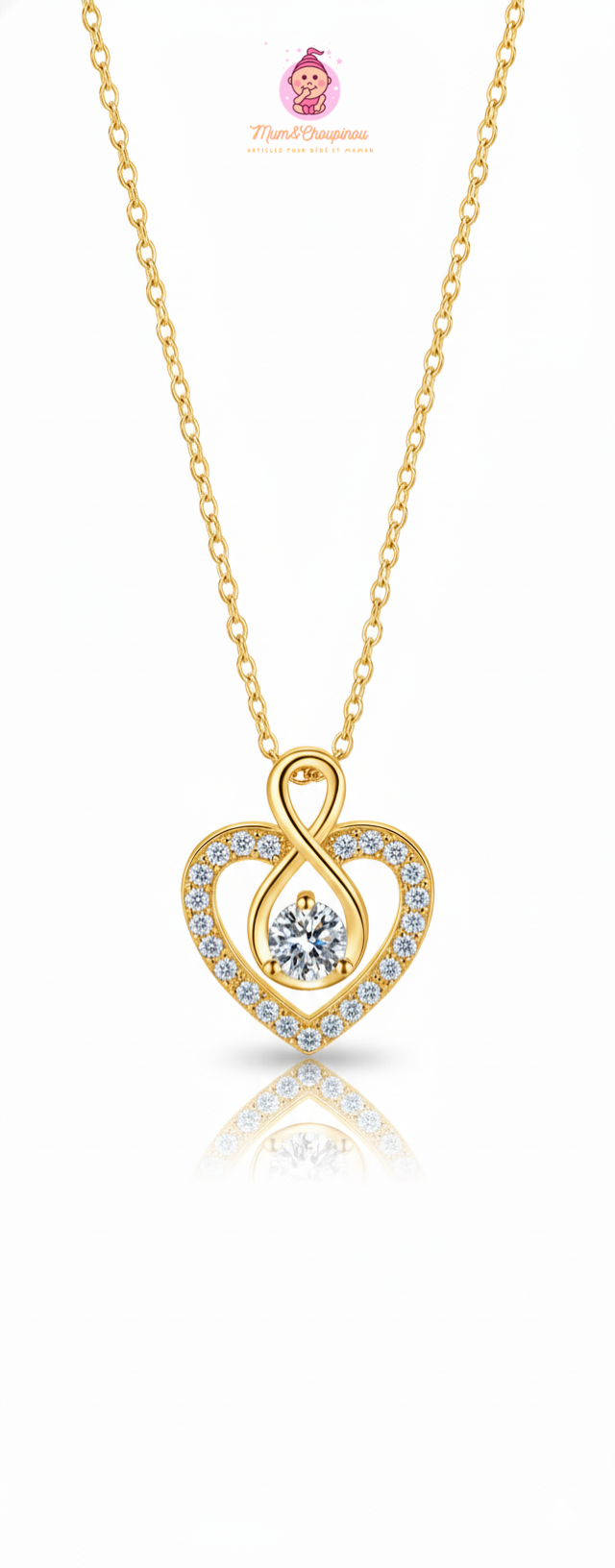 Collier avec pendentif Cœur Infini